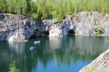 Ruskeala 'daki mermer ocağı.