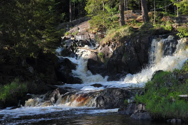 Waterfall in the Republic of Karelia Royalty Free Stock Images