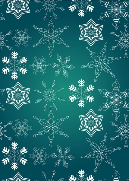 Christmas pattern snowflake background — Stock Vector