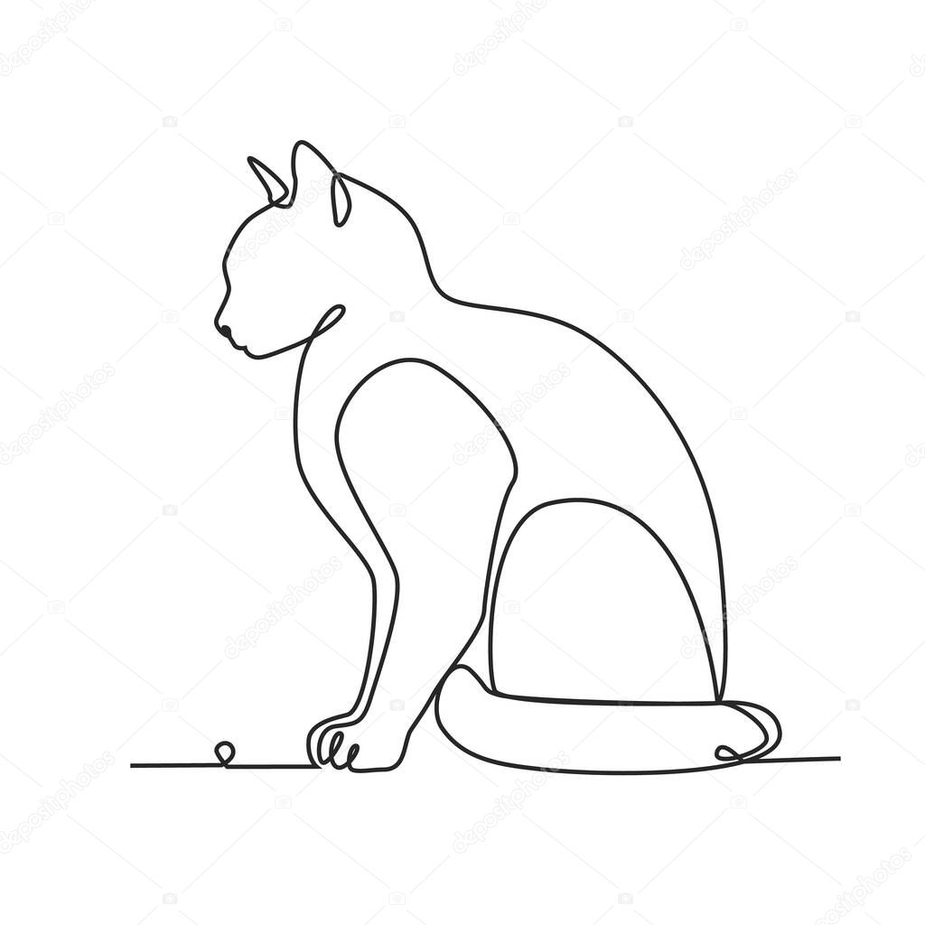 Sitting Cat One Line Drawing On White Isolated Background Premium Vector In Adobe Illustrator Ai Ai Format Encapsulated Postscript Eps Eps Format Sitting Cat One Line Drawing On White Isolated Background Premium Vector In Adobe Illustrator Ai Ai Format Encapsulated Postscript Eps Eps Format