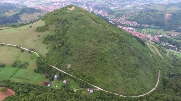 Aerial view of Bosnian pyramids — Stock Video