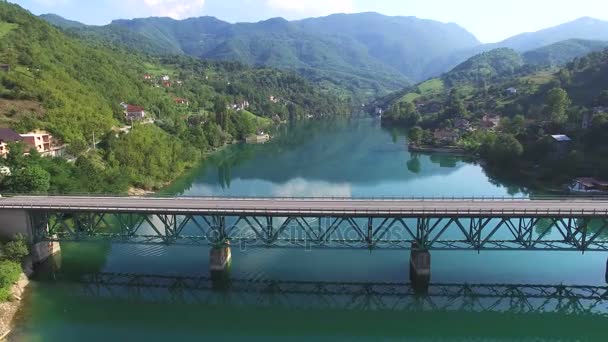 Bridge over river, Bosnia — Stock Video