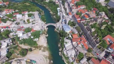 Mostar şehir Neretva Nehri üzerinde