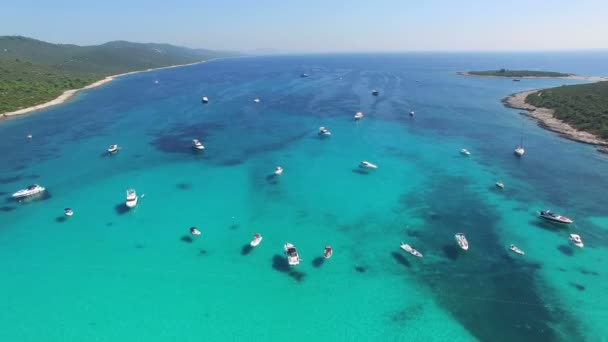 Tekneler Dalmaçya deniz Paradise — Stok video