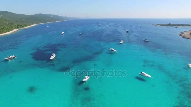 Tekneler Dalmaçya deniz Paradise — Stok video