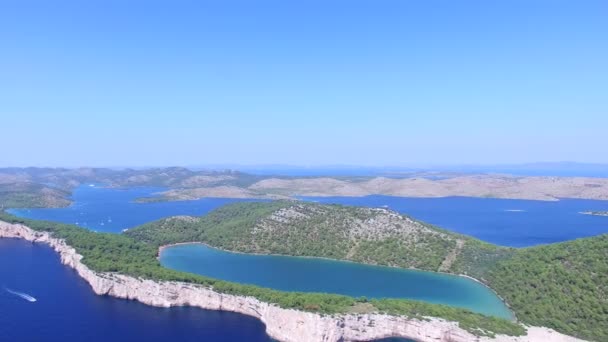 Salt lake i Dugi otok — Stockvideo