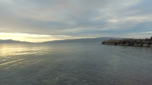 Пляж і море в Хорватії — стокове відео