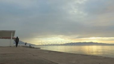 gün batımı Hırvatistan denize