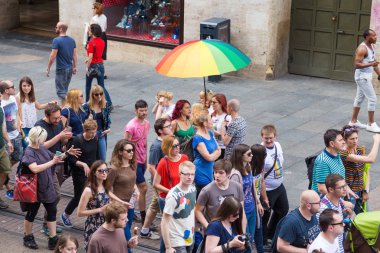 15 Zagreb gurur. Lgbtiq eylemciler Illica sokak başlığının ana Meydanı'na.