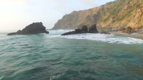 Praia da Adraga θέα στην ακτή — Αρχείο Βίντεο