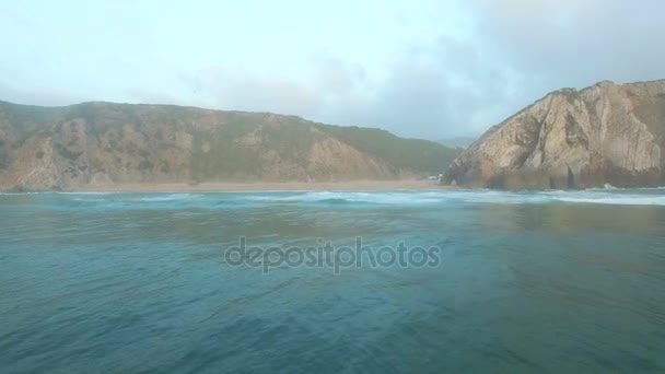 Praia da Adraga θέα στην ακτή — Αρχείο Βίντεο