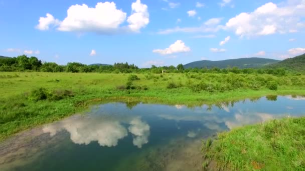 Jesenica river, Croatian region Lika — Stock Video