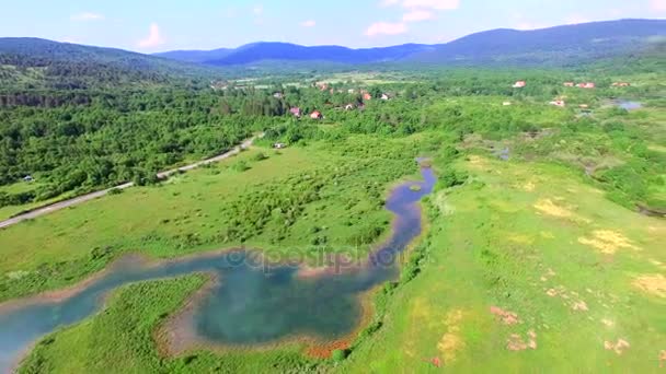 Sungai Jesenica, Kroasia wilayah Lika — Stok Video