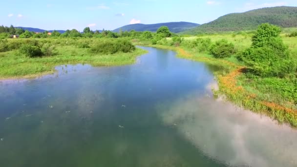 Jesenica folyó, horvát régió Lika — Stock videók
