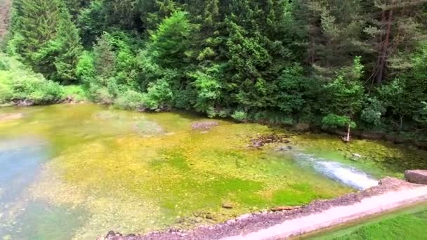 Jesenica rivier, Kroatische regio Lika — Stockvideo