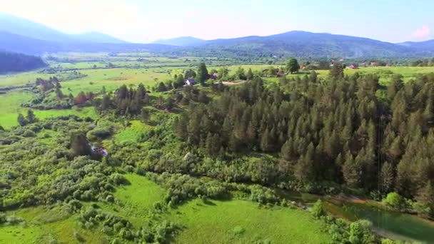 Jesenica rivier, Kroatische regio Lika — Stockvideo