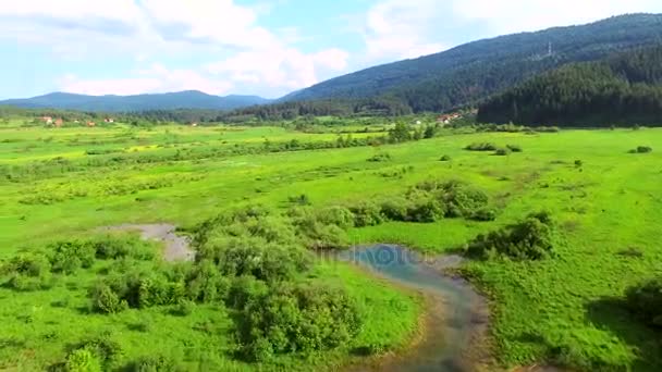 Jesenica river, Croatian region Lika — Stock Video