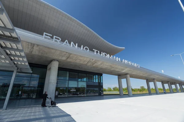 Firmar Franjo Tudman Aeropuerto — Foto de Stock
