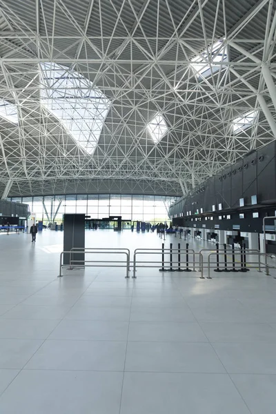 Регистрация в терминале вылета — стоковое фото