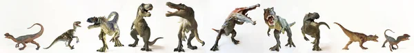 Üst üste on dinozorlar bir grup
