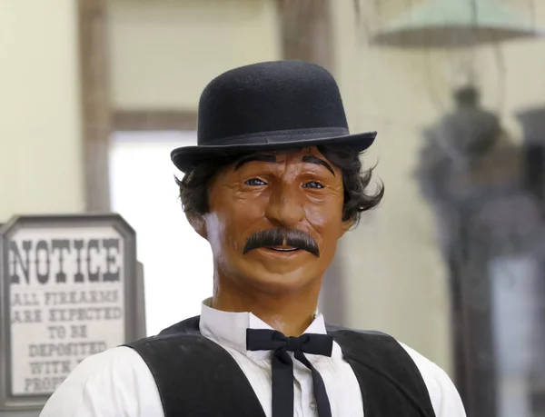 A West of the Pecos Museum Animatronic Bartender, Jess — Stock Photo, Image