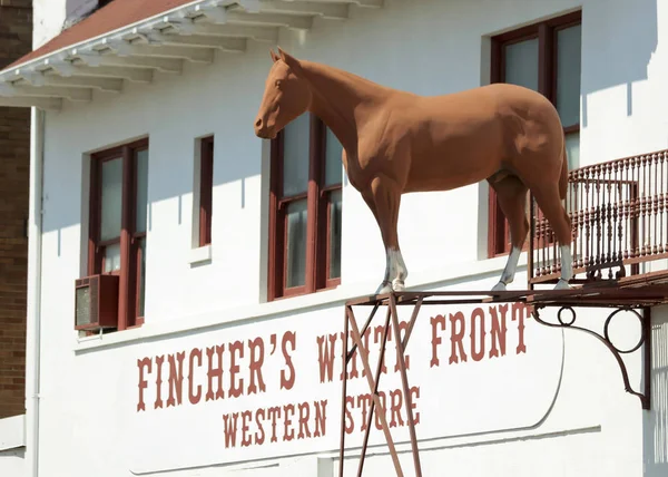 Van een Fincher witte Front schot, Fort Worth Stockyards — Stockfoto