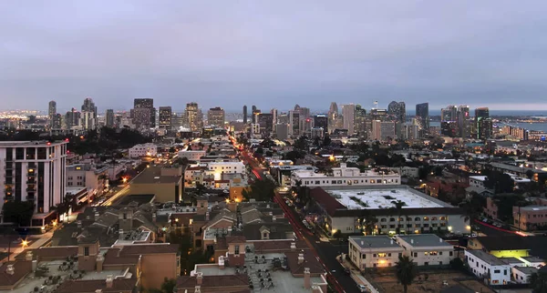 Vista aérea nocturna de San Diego —  Fotos de Stock