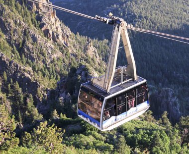 A Sandia Peak Aerial Tramway Uphill Tramcar  clipart
