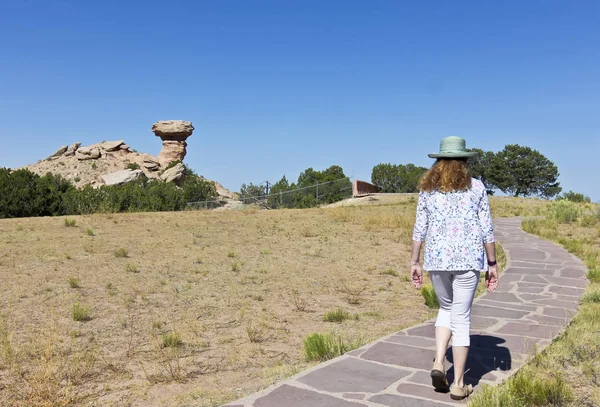 Una vista de Camel Rock después de que la nariz se cayó —  Fotos de Stock