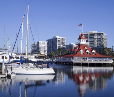 Bir Coronado Yacht Club Marina ve Bluewater kayıkhane sahne