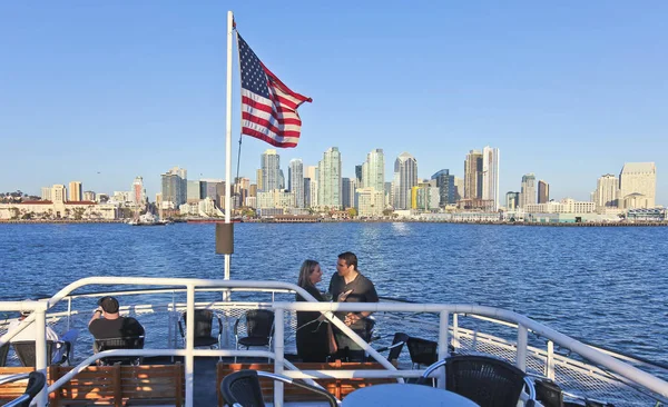 A View from Astern on a Hornblower Dining Cruise — Stock Photo, Image