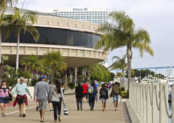 A Downtown San Diego Waterfront Scene Near the Marriott Marquis — Stock Photo, Image