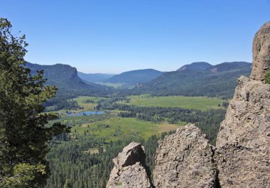 Batı çatal Vadisi Overlook Colorado'da doğal görünümünden