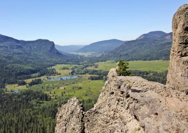Batı çatal Vadisi Overlook Colorado'da doğal görünümünden