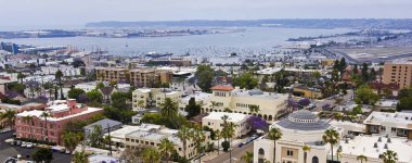 San Diego Körfezi bankacılar Hill, San Diego bir görünümünü