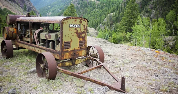 Antique Davey Generator, Ute współczesne kopalni, miasto duchów Henson, Alpin — Zdjęcie stockowe