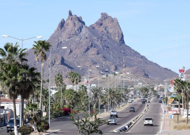 Tetakawi dağın San Carlos, Sonora, Mex yukarıda doğal bir görünüm