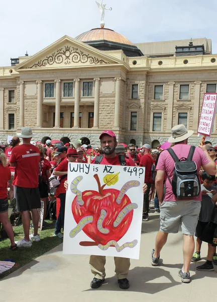 Eine szene aus dem rot für ed lehrerstreik 2018 in arizona — Stockfoto