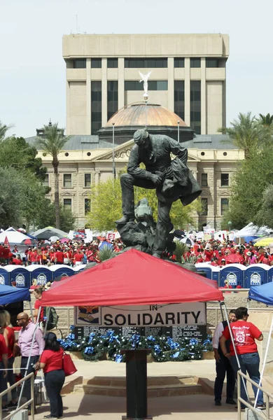 Uma cena do 2018 Red para Ed Teacher Strike no Arizona — Fotografia de Stock