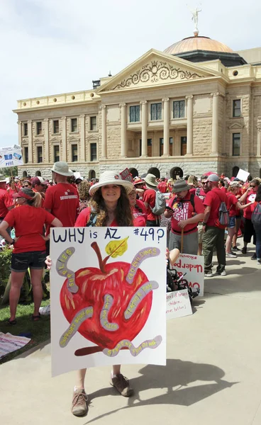 Eine szene aus dem rot für ed lehrerstreik 2018 in arizona — Stockfoto