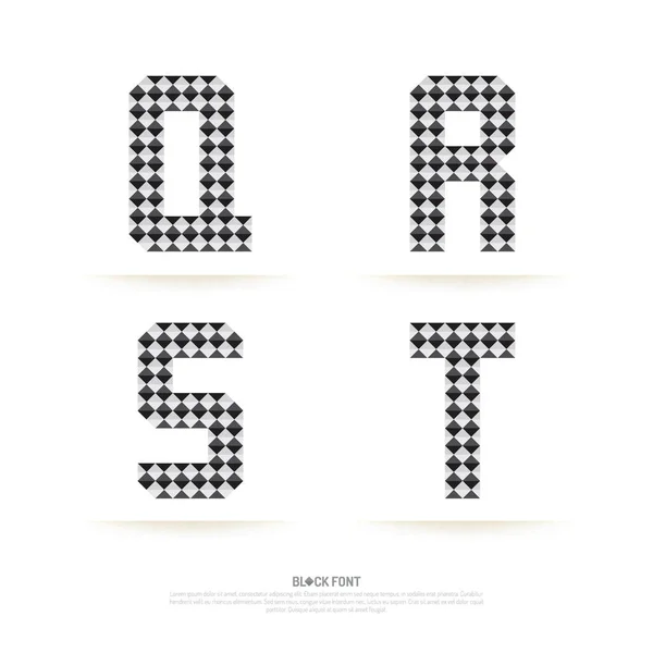 Alphabet set, vektorillustration. blockstil. — Stock vektor