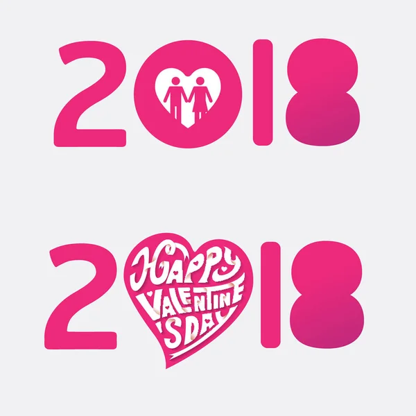 Happy Valentines Day 2018 ręki rysunek wektor Paper craft list — Wektor stockowy