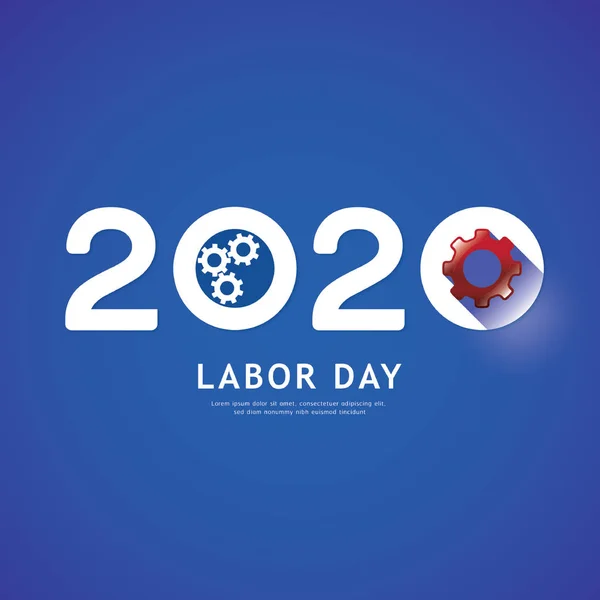 Концепция шестеренок Дня труда 2020. вектор — стоковый вектор