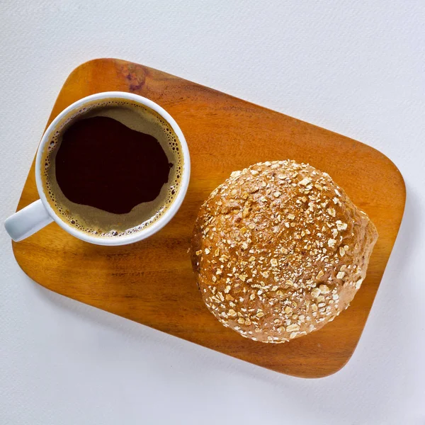 Copa de café y croissant — Foto de Stock