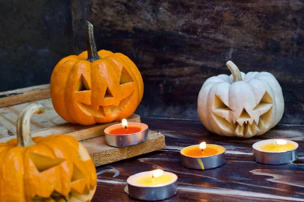 Jack cabeza de calabaza de Halloween — Stockfoto