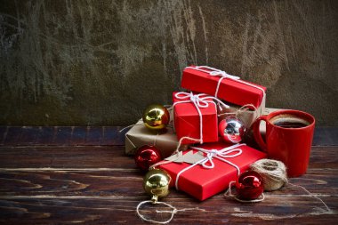 Noel kompozisyon. Noel hediyesi, battaniye örgü