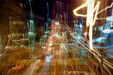 Şehir hayatı gece lambası 