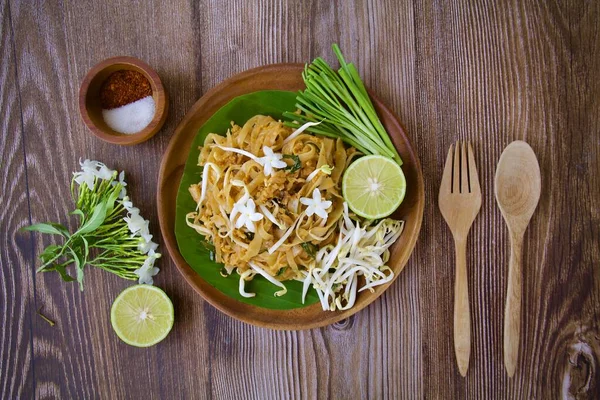 Pad Thai Népszerű Étel Thaiföldön Jogdíjmentes Stock Képek