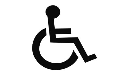 disability disabled person on wheelchair or invalid chair on white background clipart
