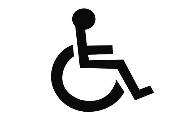 残疾残疾人在轮椅上或无效的椅子上白色背景 — 图库照片